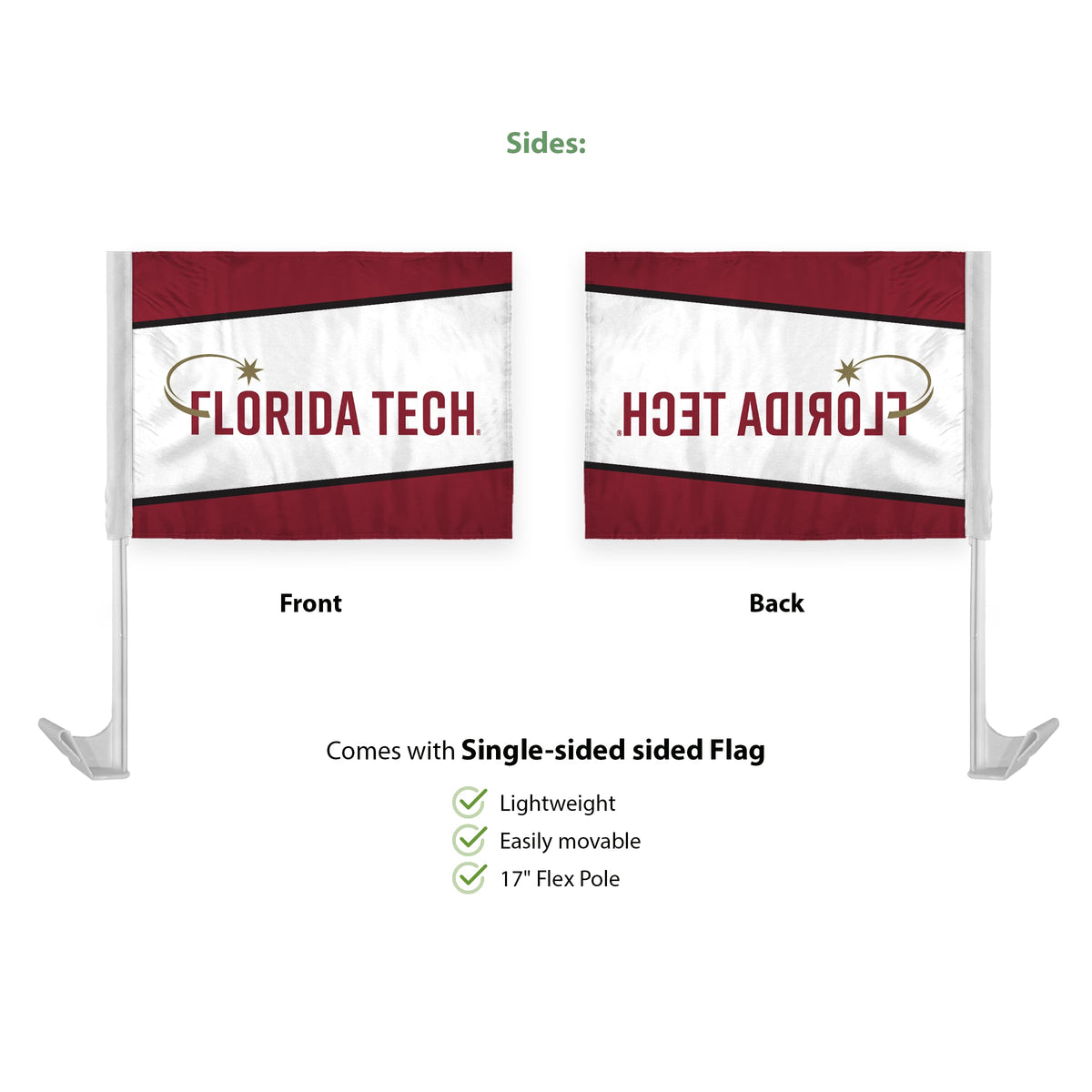 Florida Institute of Technology Economy Car Flag 12 x 16 inch
