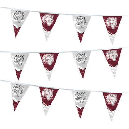 AGAS Fordham University Pennant Banner String 4 x 6 inch – 15 ft Triangle Flags Fordham Rams Banner Bronx Built Design – Single Sided Printed 9 Mil Poly – Official NCAA Product – Fordham University Party Banner with 24 Pennants