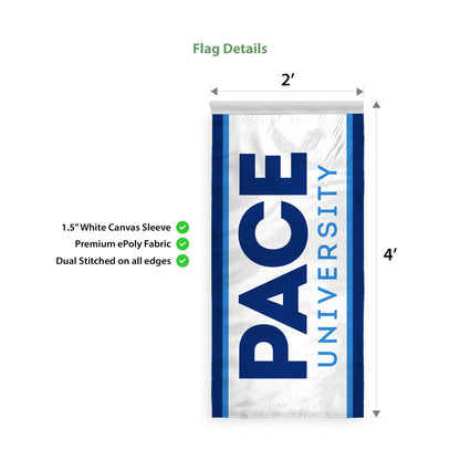 Pace University Vertical Banner 2 x 4 ft