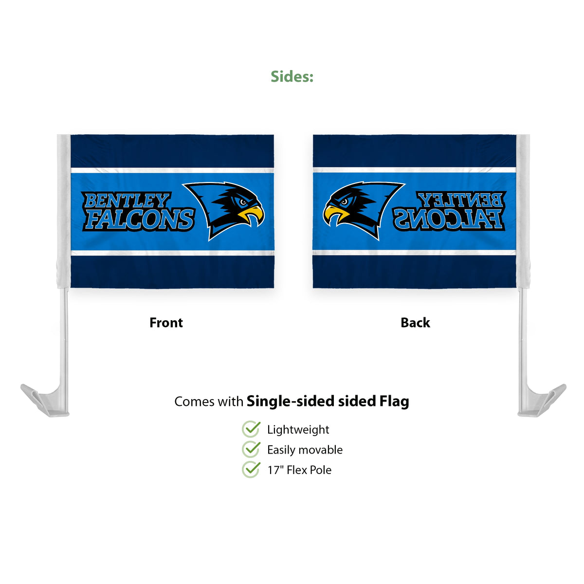 Bentley University Economy Car Flag 12 x 16 inch