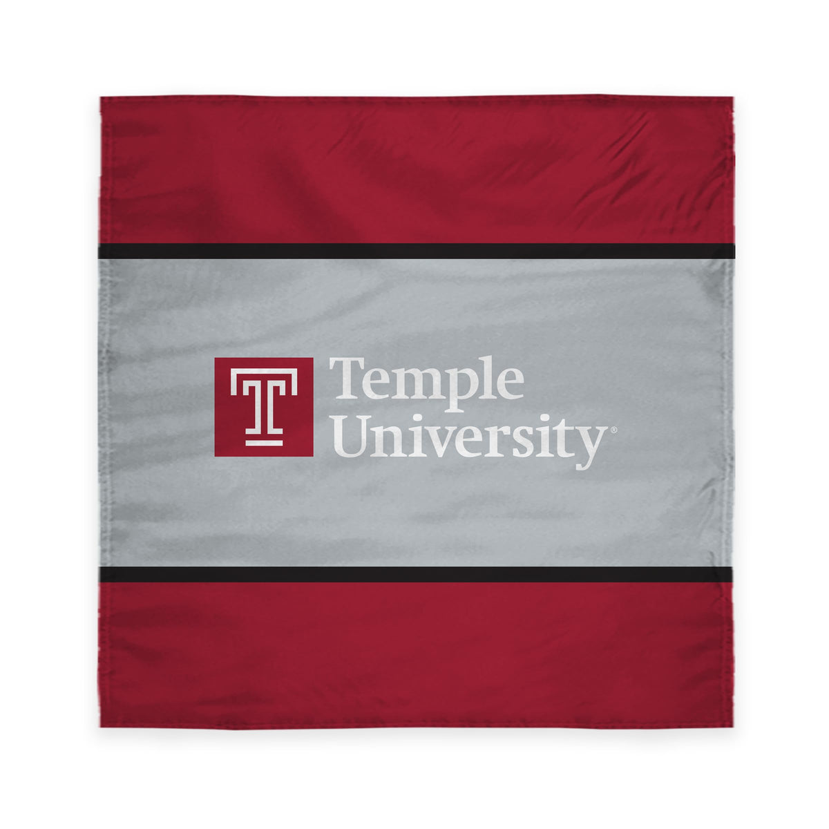 AGAS Temple University Table Cover 48 x 48 inch – Single Sided Printed Wrap Knitted Polyester – Officially Licensed NCAA Product – Temple Owls Square Tablecloth with Double Stitched Edges