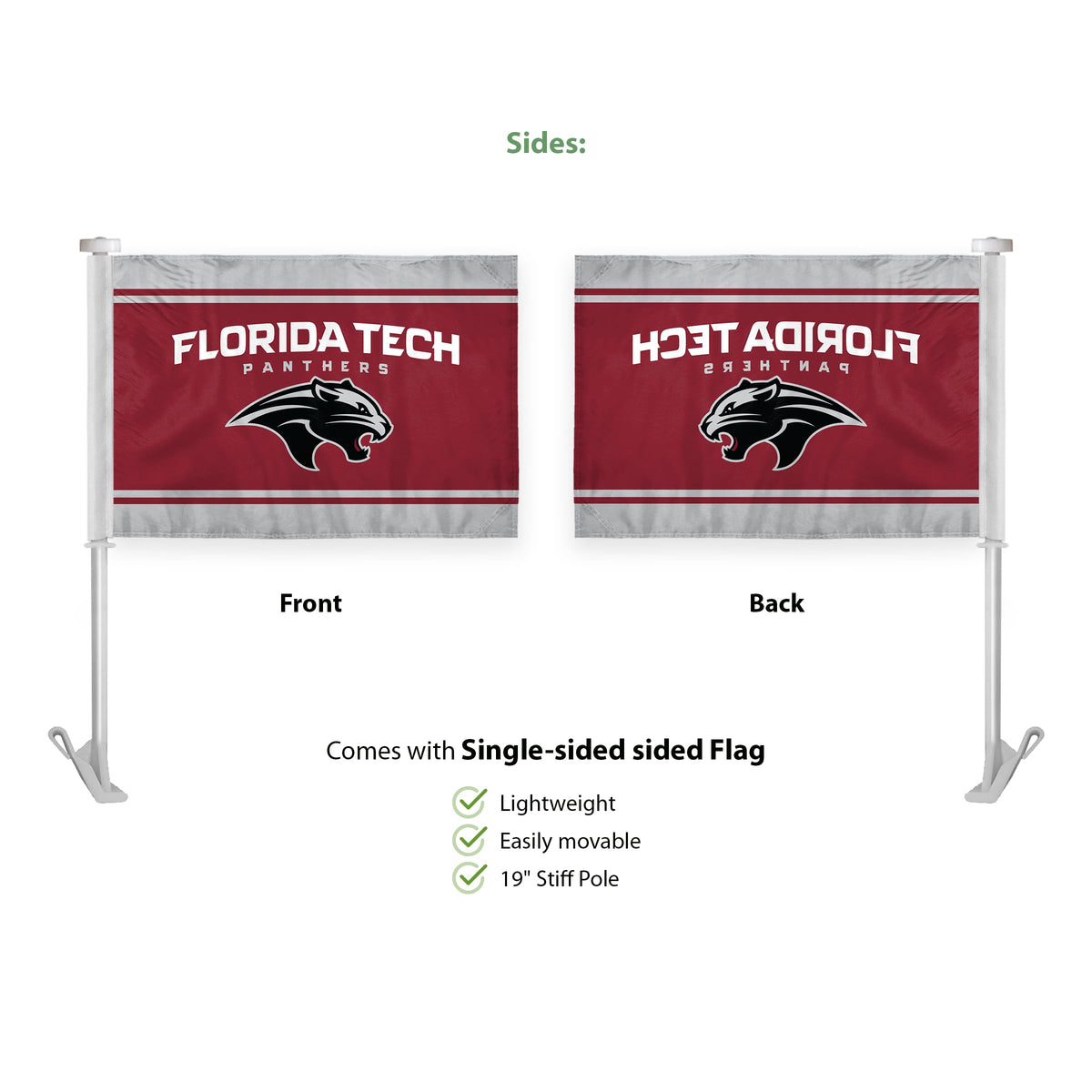 Florida Institute of Technology Premium Car Flag 10.5 x 15 inch