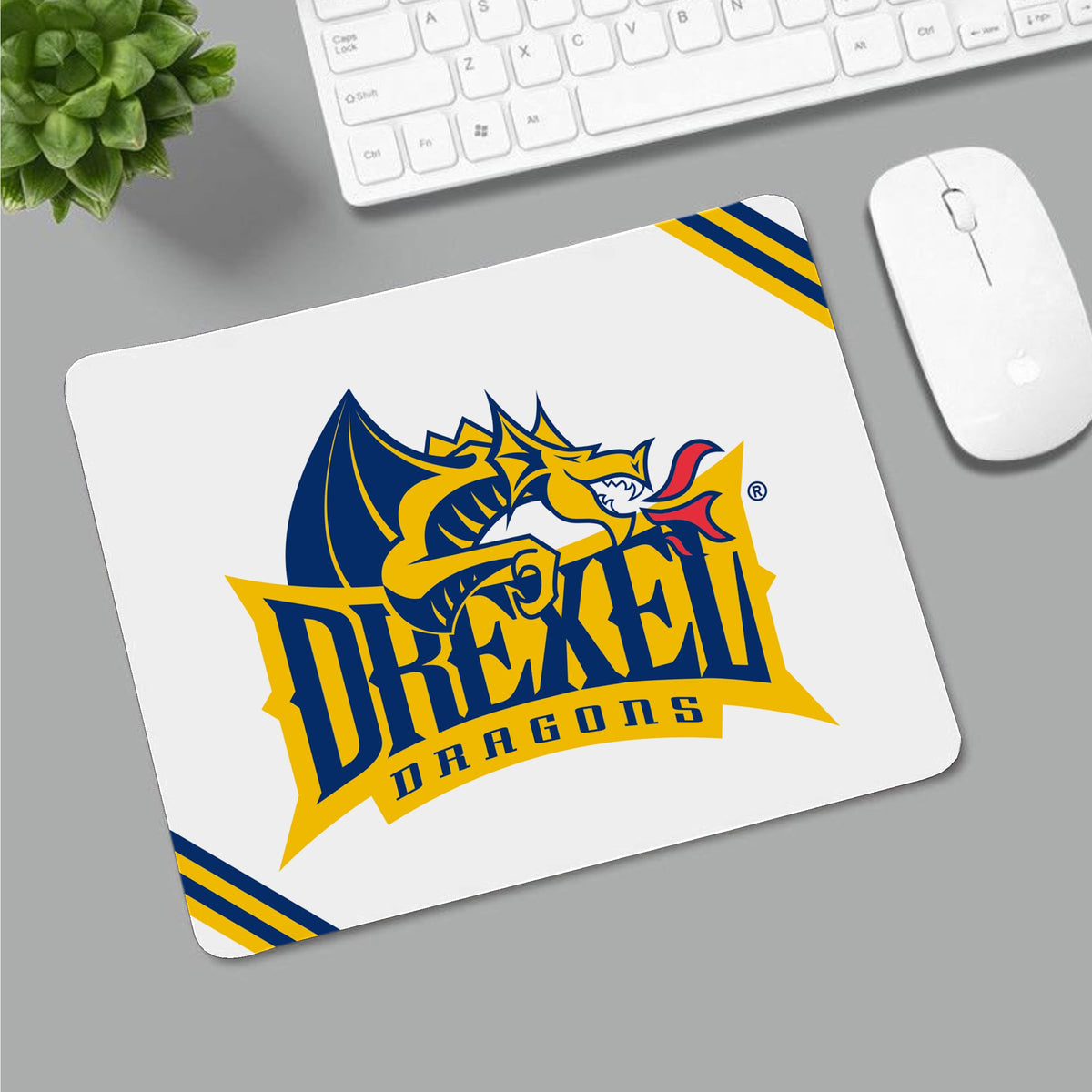Drexel DU University Mouse Pad - Dragons College Gear, Gaming Accessories, Office Decor, Gift for Fans, Sports Merchandise Unisex, Soft Fabric Smooth Mousepad