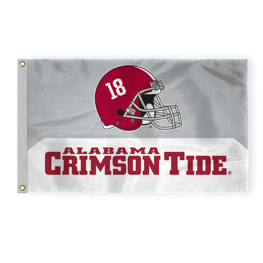 AGAS NCAA Alabama University Crimson Tide 18x National Champions 3-Foot by 5-Foot Single Sided Nylon Banner Flag with Grommets - UA Flags 3' x 5'