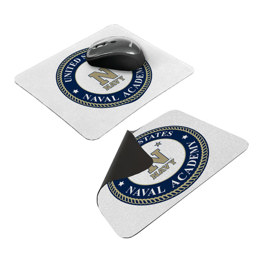 Navy Military Academy Style Mouse Pad – College Inspired Gaming Accessory, Office Desk Decor, Gift for Navy Fans, Unisex Soft Fabric Smooth Mousepad