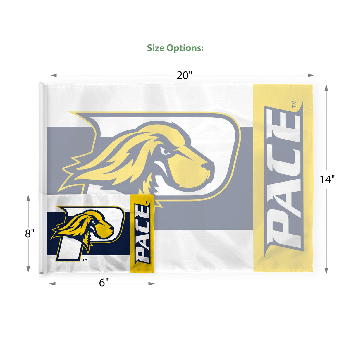 Pace University Golf Flag 6 x 8 inch