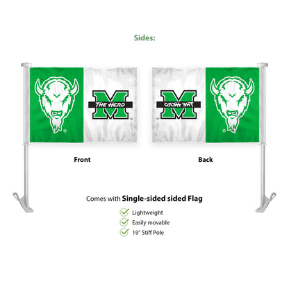 Marshall University Premium Car Flag 10.5 x 15 inch