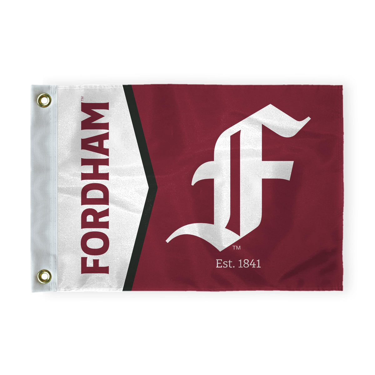 AGAS Fordham University Golf Flag 6 x 8 inch – Single Sided Printed Nylon Fordham Rams Flag with F Logo Design – Official NCAA Product – Fordham University Golf Course Flag with Canvas Header, Brass Grommets and Reinforced Stitched Edges for Outdoor 