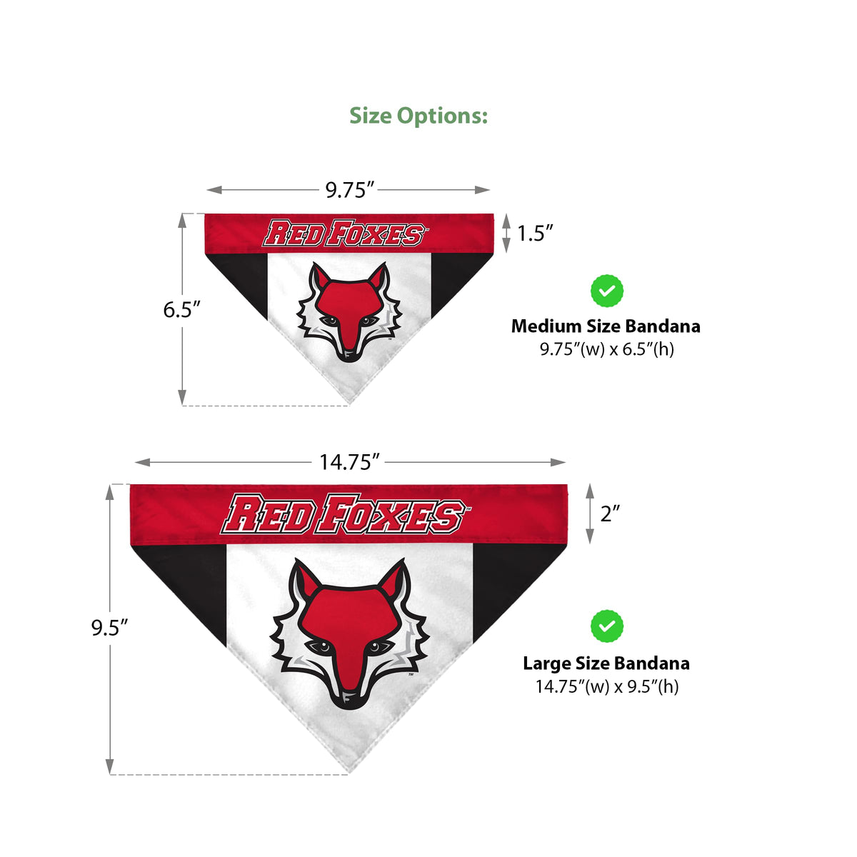 Marist University Pet Bandana 9.75 x 6.5 inch