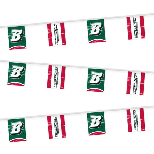 AGAS Binghamton University Rectangle Pennant String 9 x 12 inch – 30 ft Pennants BU Bearcats Design – Official NCAA Binghamton Bearcats Decor – Party Decoration with 18 Pieces