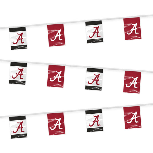 AGAS Alabama University Crimson Tide Decorations Red White A Logo College Triangle Flag Bunting Decorations, Balloons