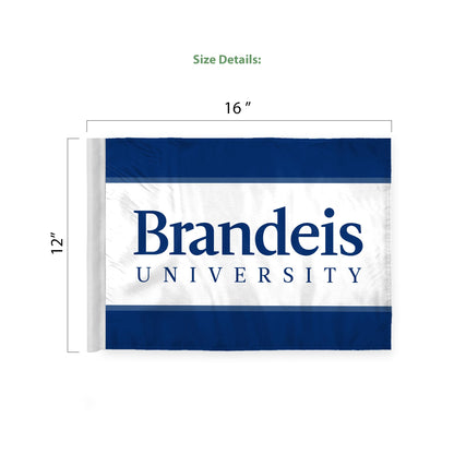 Brandeis University Economy Car Flag 12 x 16 inch