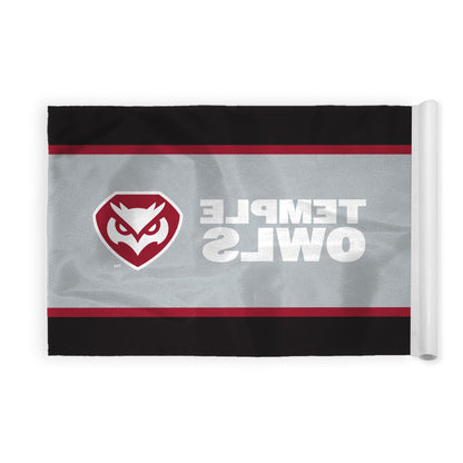 AGAS Temple Owls Wordmark Logo Golf Flag 6 x 8 inch – Single Sided Printed Nylon – Officially Licensed NCAA Product – Temple University Golf Flag with Plastic Tube Insert and Reinforced Stitched Edges