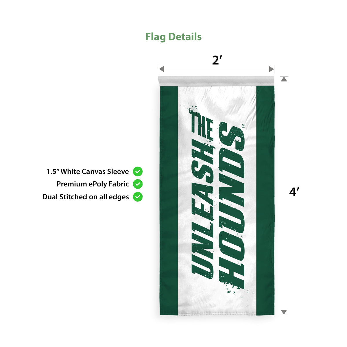 Loyola University Maryland Vertical Banner 2 x 4 ft