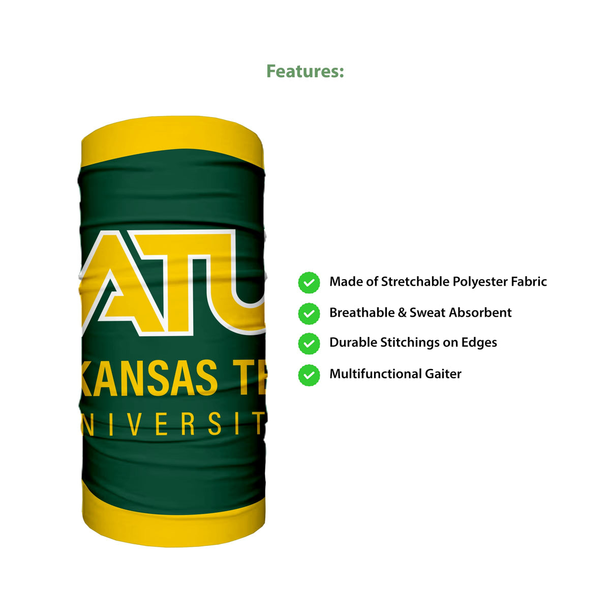 Arkansas Tech University Neck Gaiter 9 x 10 inch