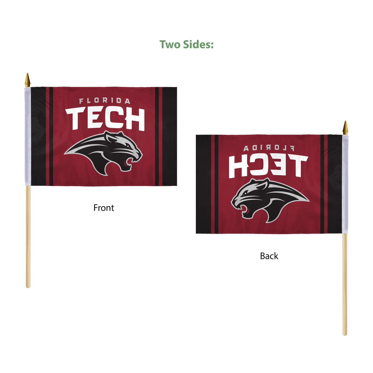 Florida Institute of Technology Stick Flag 12 x 18 inch