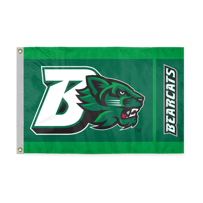 AGAS Binghamton University Flag 3 x 5 ft – Single Sided Printed Polyester BU Bearcats Logo Design – Official NCAA Binghamton Bearcats Flag – Outdoor Display with Canvas Header, Brass Grommets and Reinforced Stitched Edges