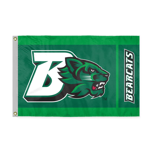 AGAS Binghamton University Flag 3 x 5 ft – Single Sided Printed Polyester BU Bearcats Logo Design – Official NCAA Binghamton Bearcats Flag – Outdoor Display with Canvas Header, Brass Grommets and Reinforced Stitched Edges