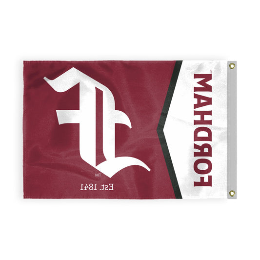 AGAS Fordham University Flag 3 x 5 ft – Single Sided Printed Nylon Fordham Rams Flag – Official NCAA Product – Fordham University Outdoor Flag with Brass Grommets, Canvas Header and Reinforced Stitched Edges for Indoor Outdoor Display