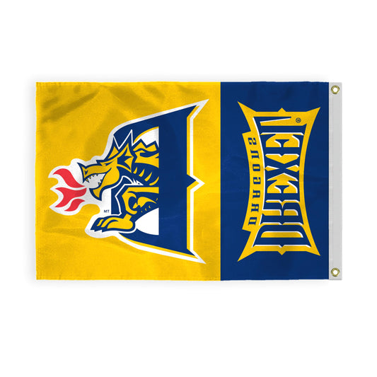 AGAS Large Drexel DU University Dragons 4 x 6 Feet Flag Printed 200D Nylon with Brass Grommets 4 x 6 ft Stadium Flag