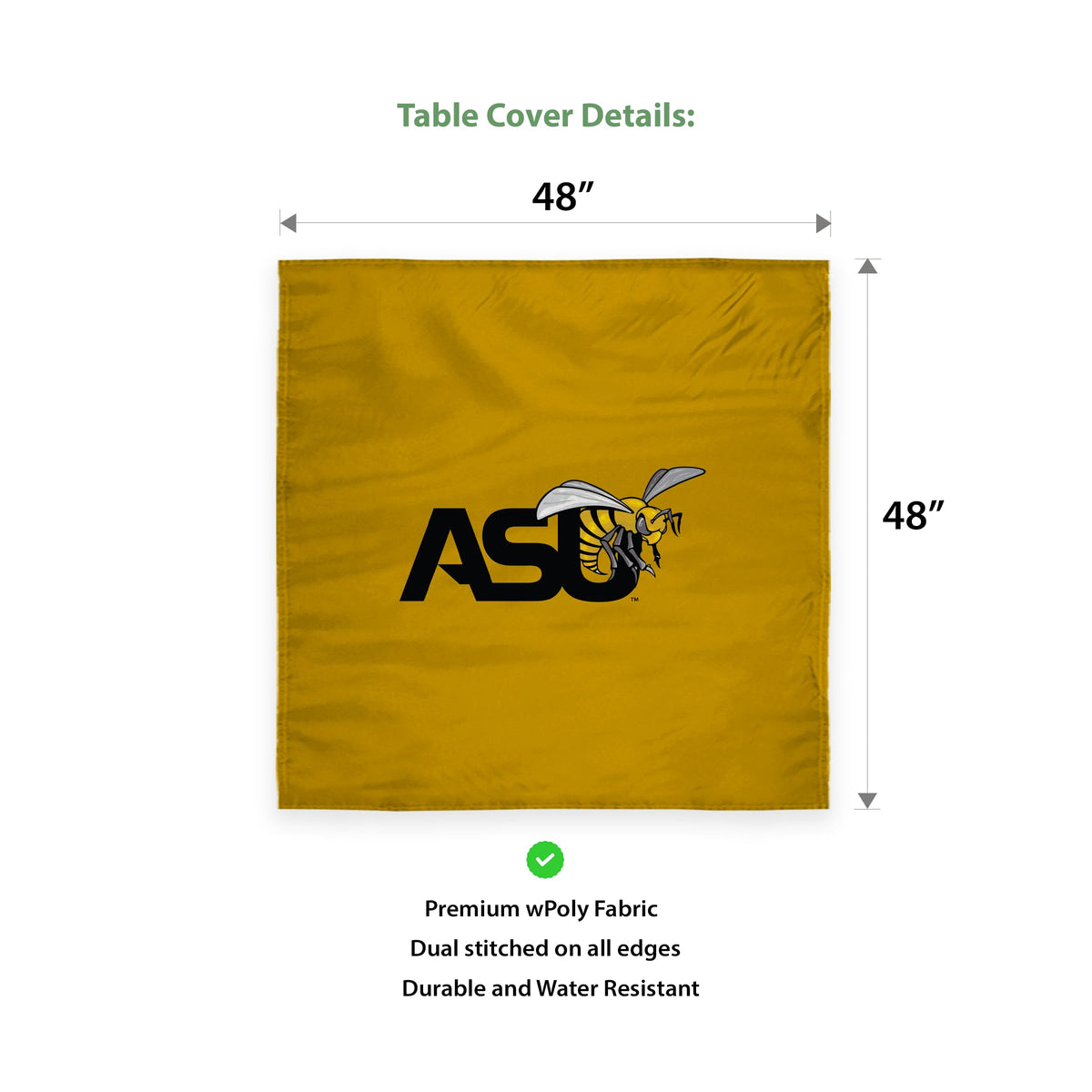 Alabama State University Table Cover 48 x 48 inch