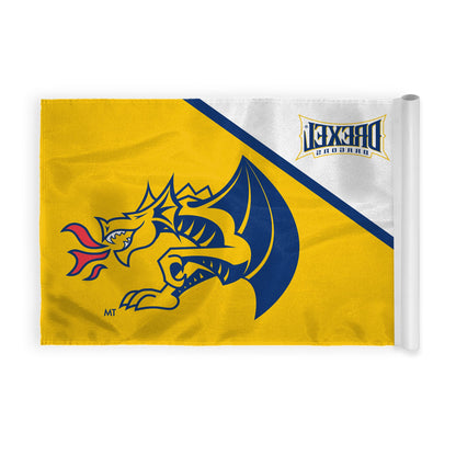 AGAS Drexel DU University Dragons Golf Flags with Tube Insert 6"x8", Mini Putting Green Flags for Yard, 200D Nylon, Canvas Header Stitched Borders