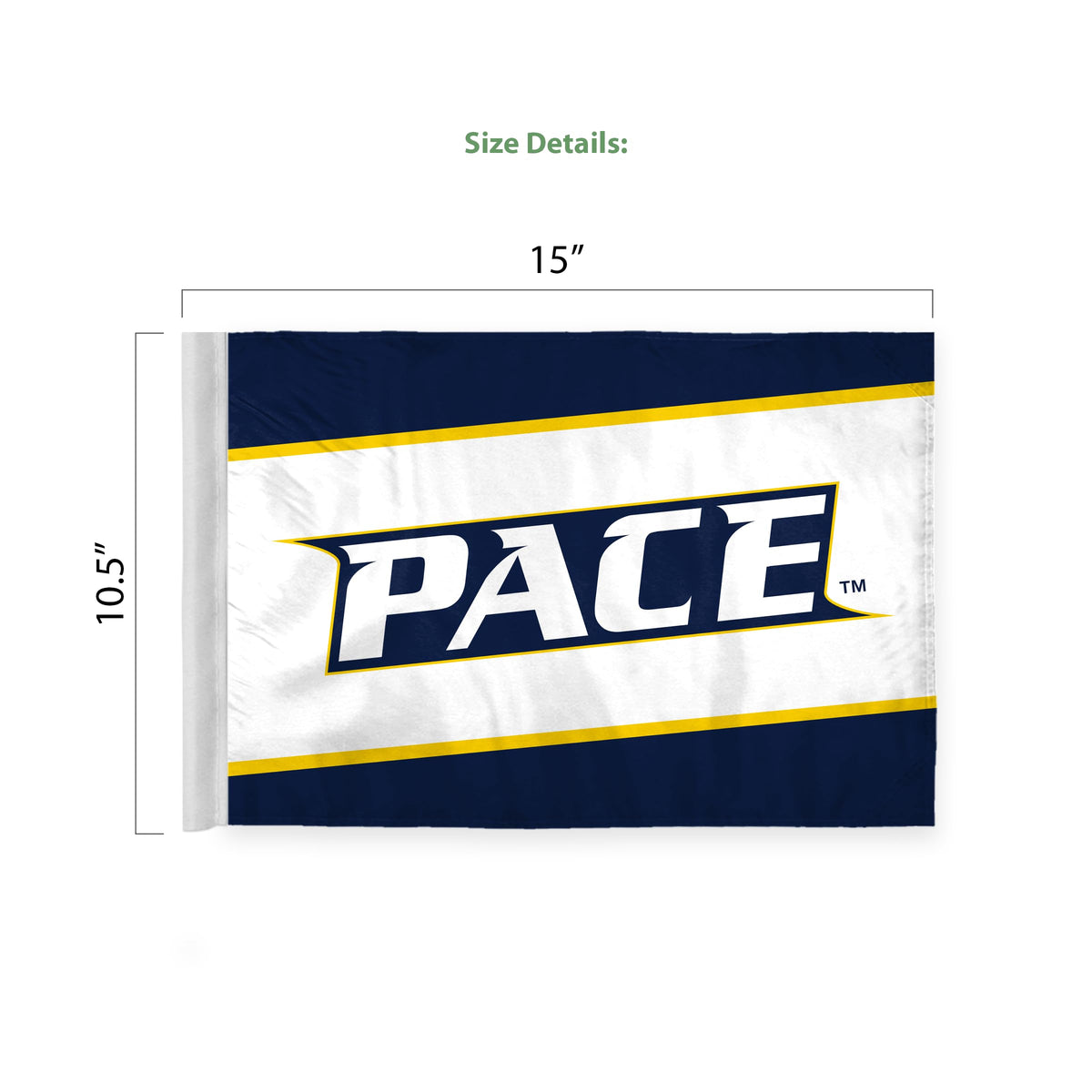 Pace University Premium Car Flag 10.5 x 15 inch