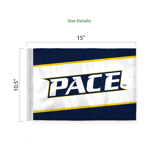 Pace University Premium Car Flag 10.5 x 15 inch