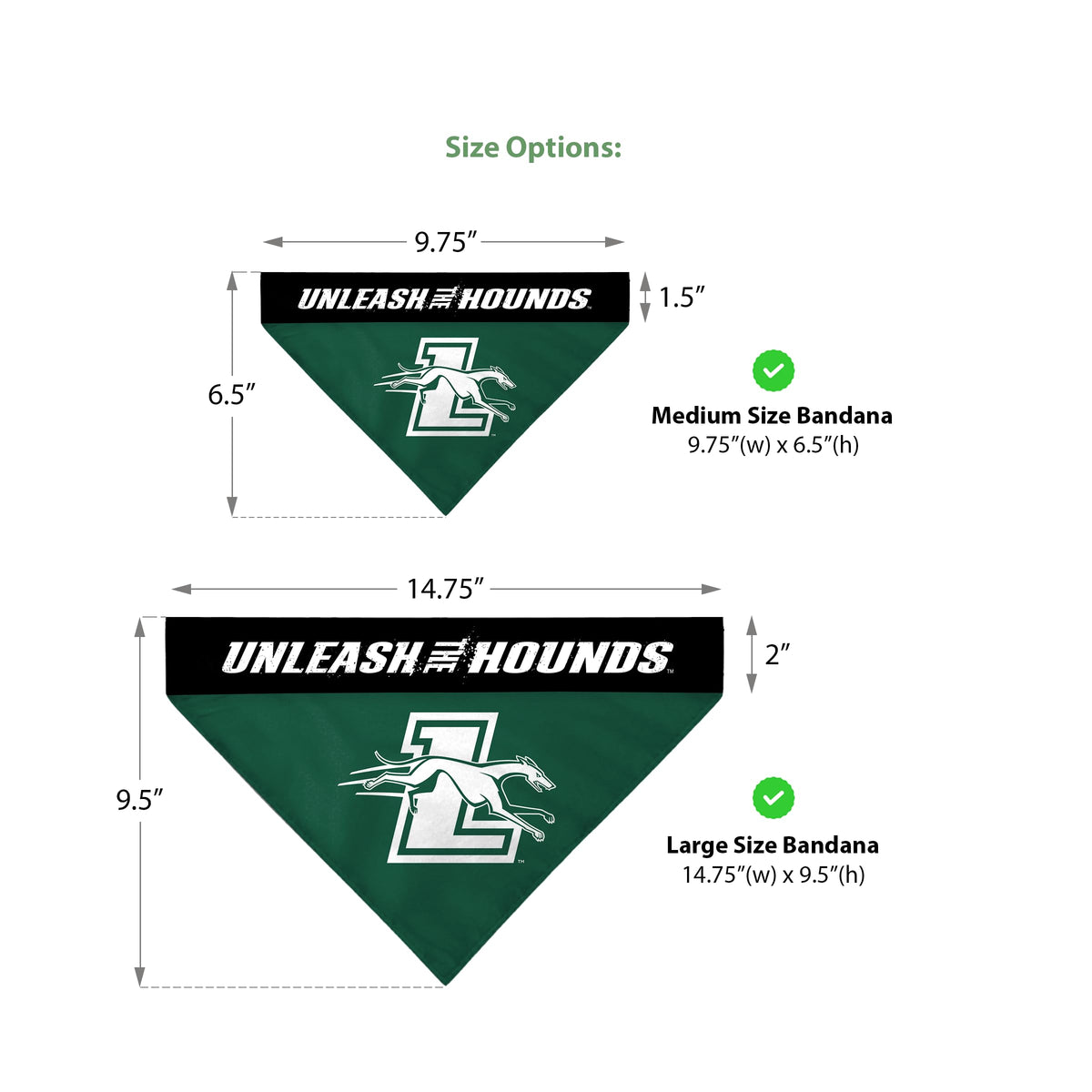 Loyola Maryland University Pet Bandana 14.75 x 9.5 inch