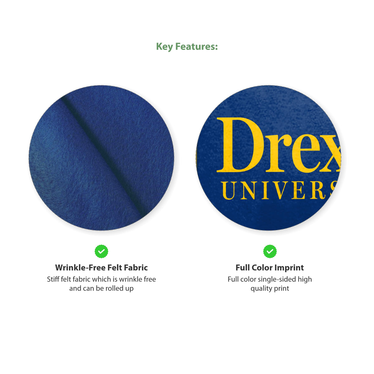 AGAS Drexel DU University Stiff Felt Pennant - 9"x24" Sleeve For Stick - Officially Licensed Small Dragons Home Décor Wall Pennant