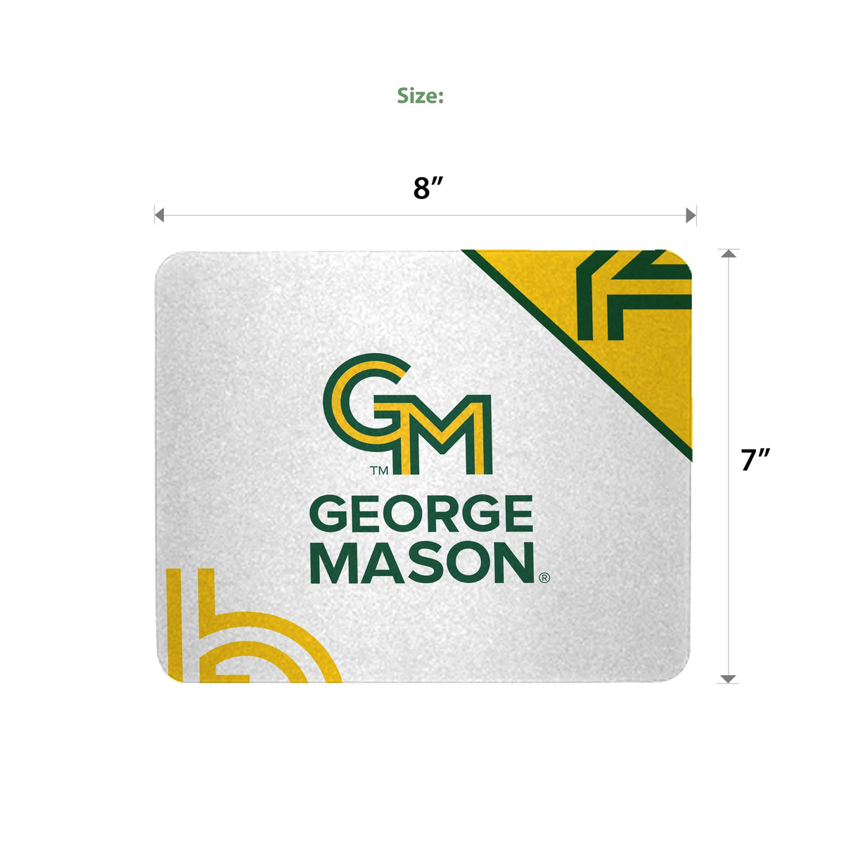 AGAS George Mason GMU University Mouse Pad - Patriots College Gear, Gaming Accessories, Office Decor, Gift for Fans, Sports Merchandise Unisex, Soft Fabric Smooth Mousepad
