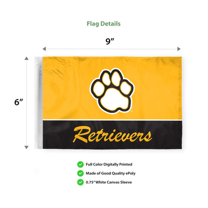 University of Maryland Baltimore County Motorcycle Flag 6 x 9 inch