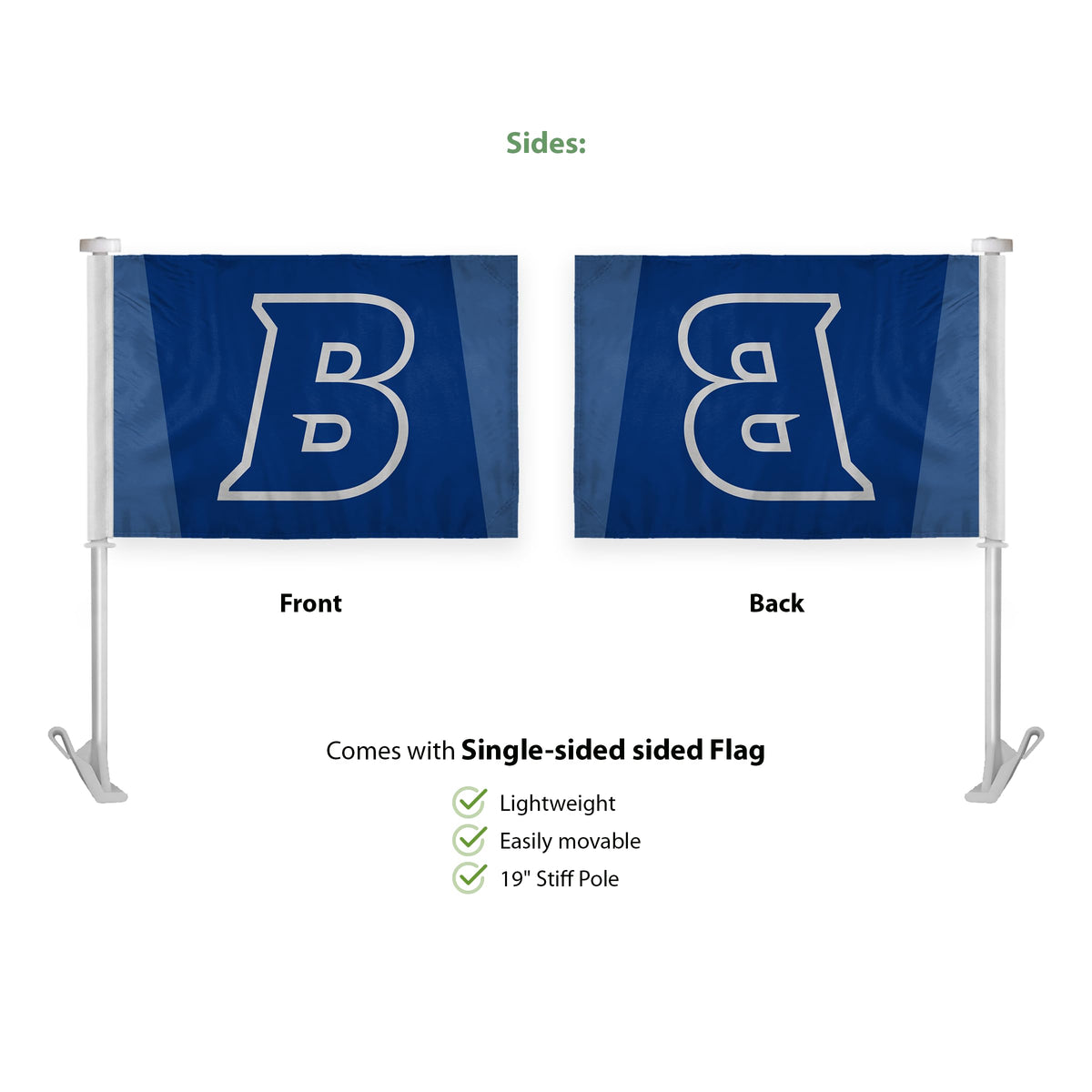 Brandeis University Premium Car Flag 10.5 x 15 inch