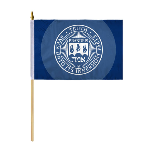 Brandeis University Stick Flag 12 x 18 inch