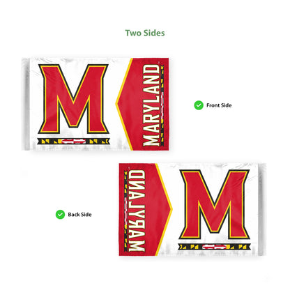 AGAS Maryland UMD Terrapins Motorcycle Flag 6 x 9 Polyester – 3/8" Pole Sleeve – Flag Only - Terrapins Bike Flags
