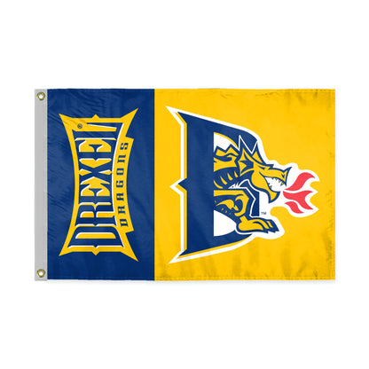 AGAS Drexel DU Dragons Logo Small Flags 2x3 Ft Single-Reverse Printed Polyester with Brass Grommets - 2 x 3 Feet University Outdoor Banner