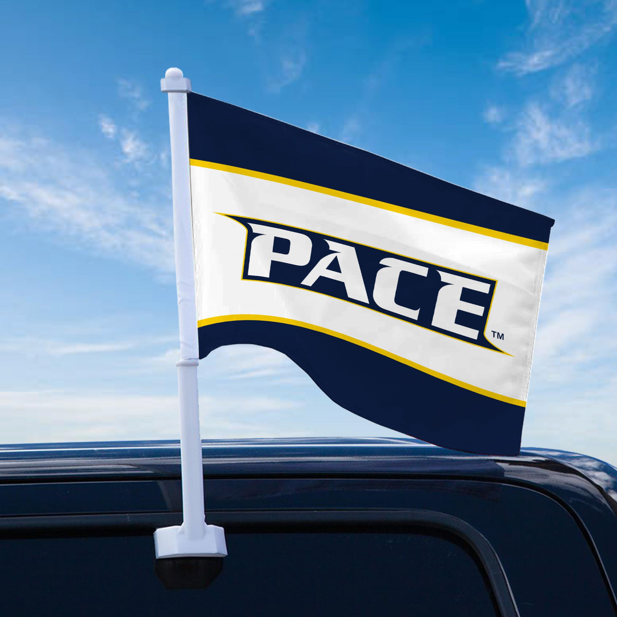 Pace University Premium Car Flag 10.5 x 15 inch