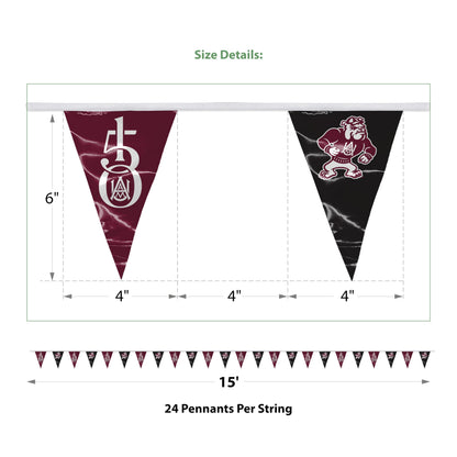 Alabama A&M University Pennant string 4 x 6 inch