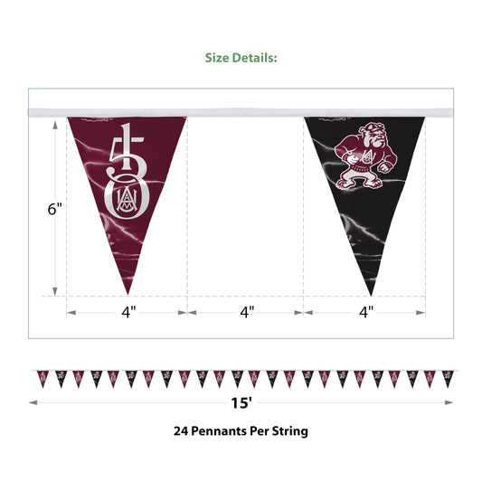 Alabama A&M University Pennant string 4 x 6 inch