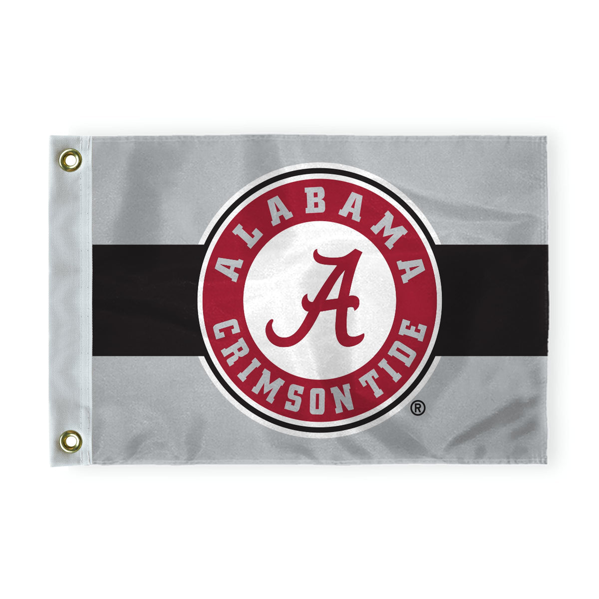AGAS 14"x20" Alabama University Crimson Tide Circle Logo Golf Cart Flags with Brass Grommets, Mini Putting Green Flags for Yard, 200D Nylon, Canvas Header Stitched Borders