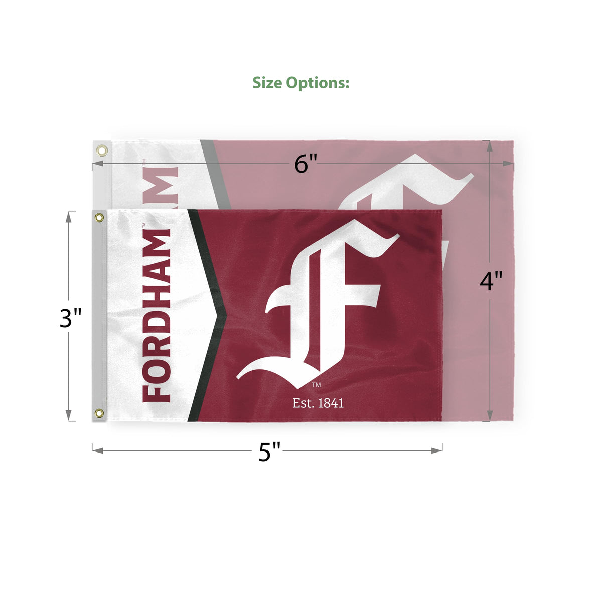 AGAS Fordham University Flag 4 x 6 ft – Single Sided Printed Nylon Fordham Rams Flag – Official NCAA Product – Fordham University Outdoor Flag with Brass Grommets, Canvas Header and Reinforced Stitched Edges for Indoor Outdoor Display