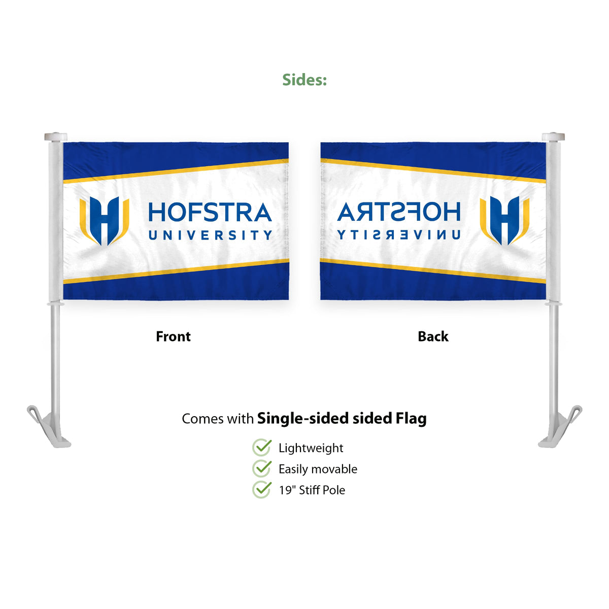 Hofstra University Premium Car Flag 10.5 x 15 inch