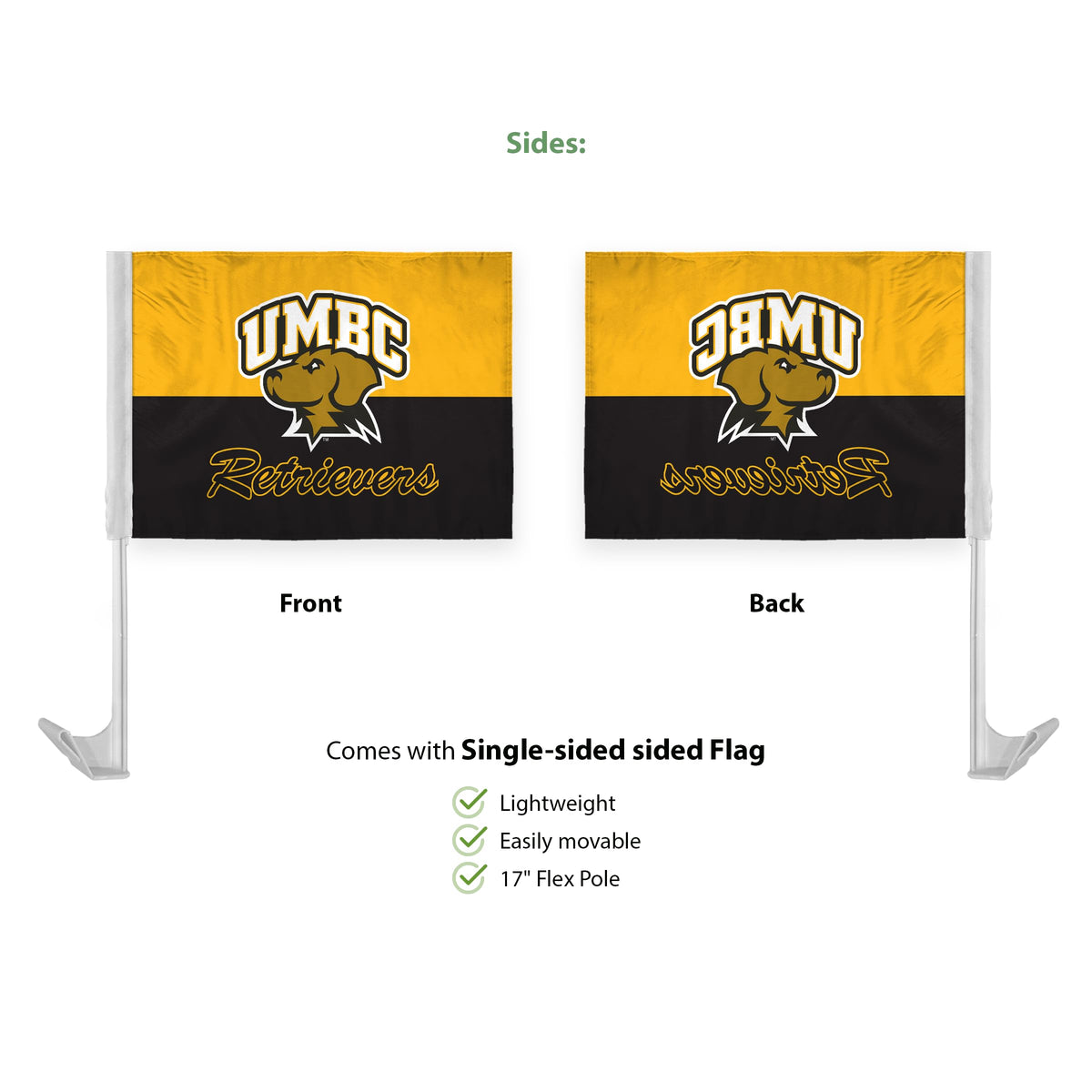 University of Maryland Baltimore County Economy Car Flag 12 x 16 inch
