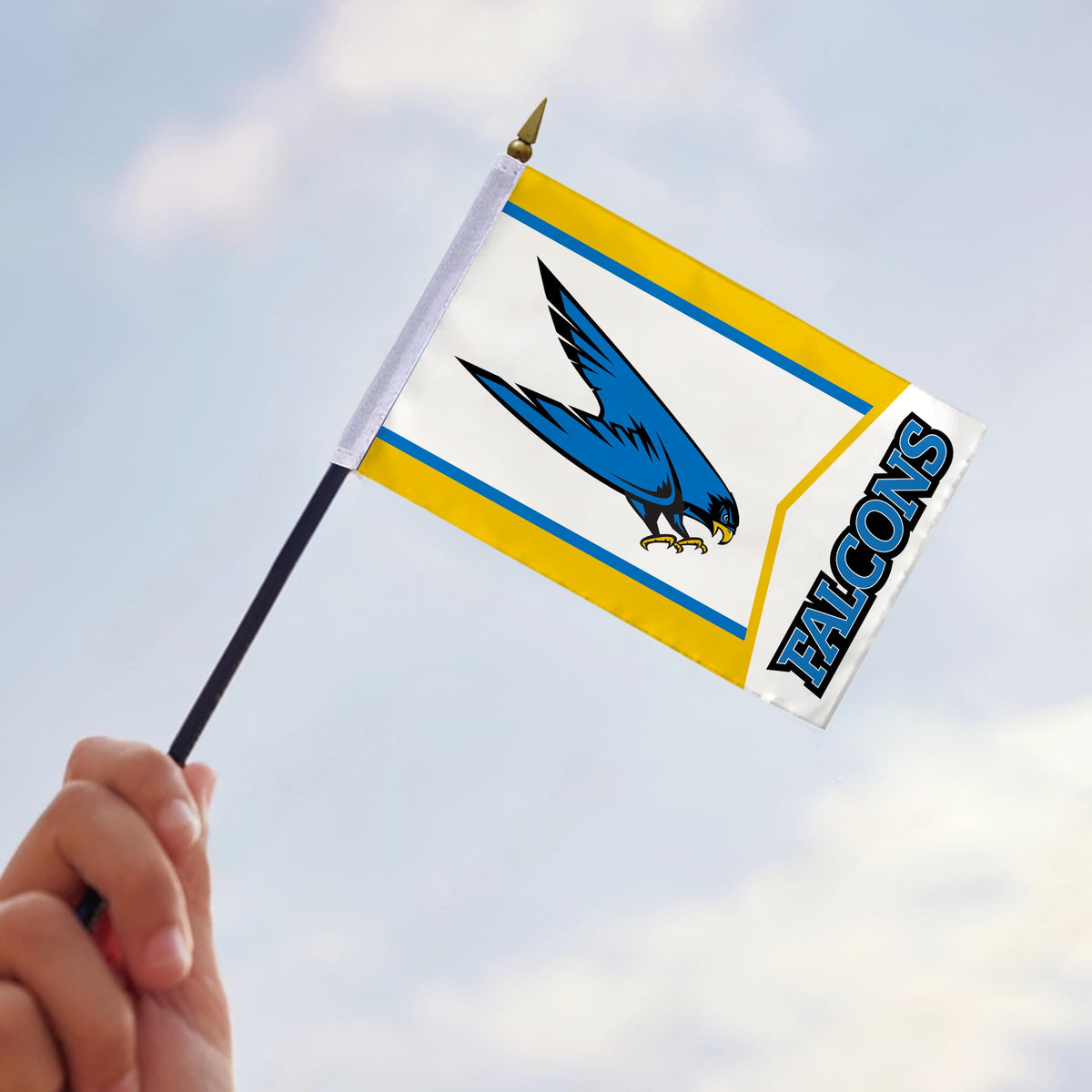 Bentley University Stick Flag 4 x 6 inch
