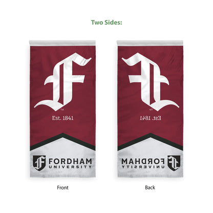 AGAS Fordham University Vertical Banner 2 x 4 ft – Single Sided Printed Polyester Fordham Rams Banner with F Logo – Official NCAA Product – Fordham University Hanging Banner with 1.5 inch Pole Sleeve and Reinforced Stitching