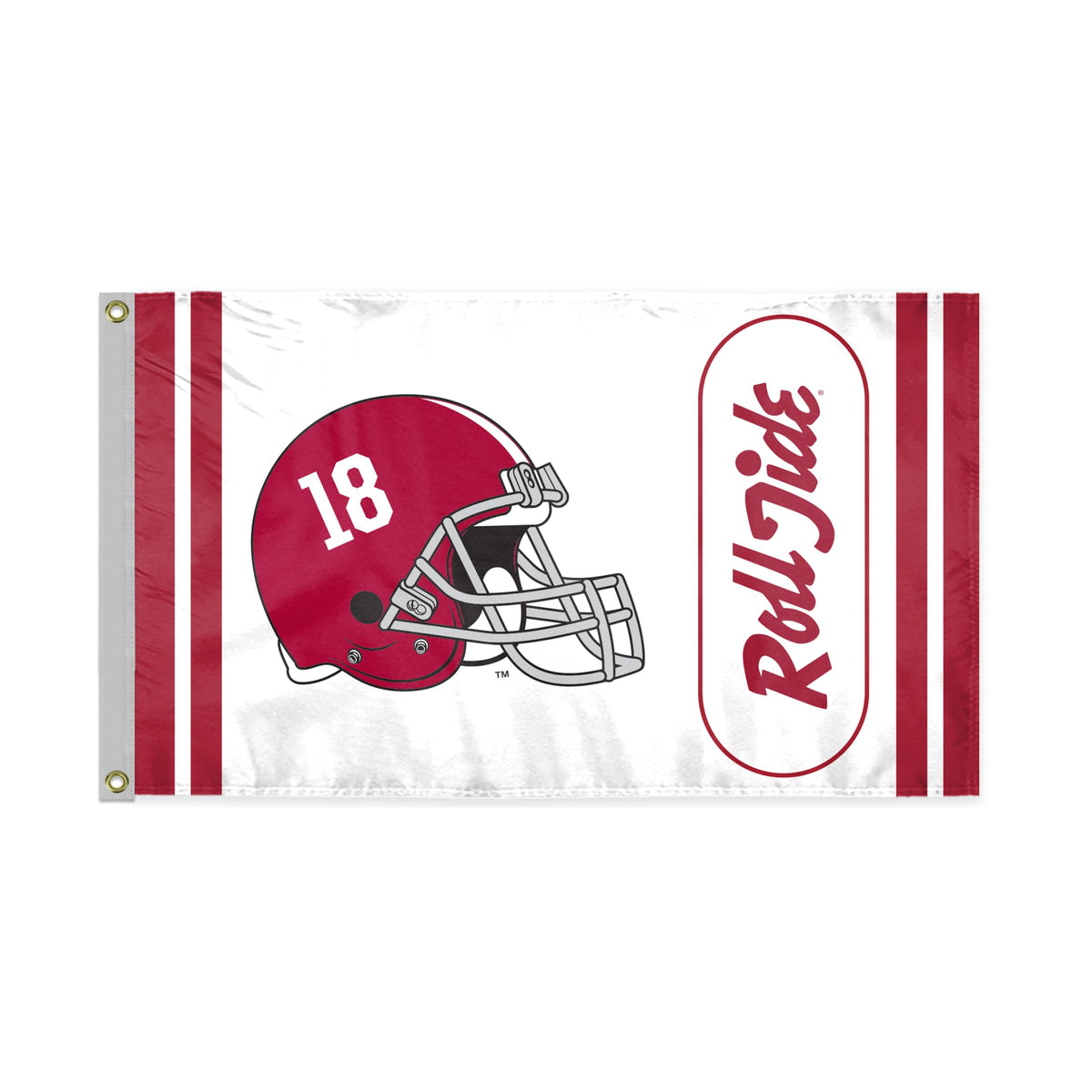 AGAS NCAA Alabama University Crimson Tide 18 Time Champions 3-Foot by 5-Foot Single Sided Banner Flag with Brass Grommets