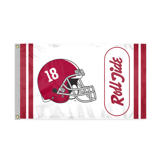 AGAS NCAA Alabama University Crimson Tide 18 Time Champions 3-Foot by 5-Foot Single Sided Banner Flag with Brass Grommets