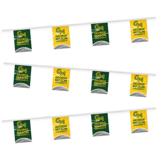 AGAS George Mason GMU Patriots University Decorations, Graduation Pennant Flag Football Décor for Holiday Grad Party Décor - 30FT