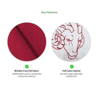 AGAS Fordham University Felt Pennant 12 x 30 inch – Single Sided Printed Acrylic Stiff Felt Fordham Rams Pennant with Ram Head and Text Design – Official NCAA Product – Fordham University Wall Pennant with 1 inch Header and Heat Cut Edges