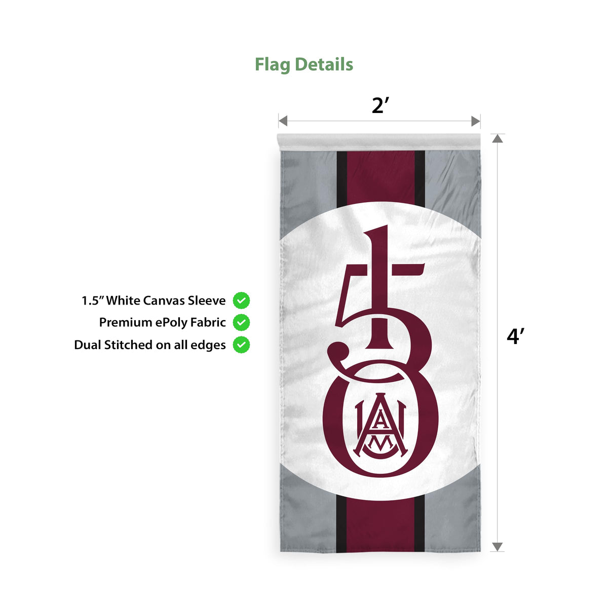 Alabama A&M University Banner 2 ft x 4 ft